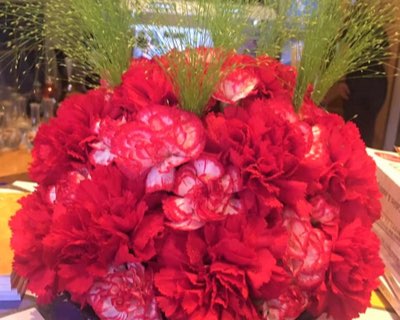 Bouquet de fleurs rouges